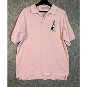 Vintage 1992 Acme Clothing Pink Bugs Bunny Golf Looney Tunes Polo XL